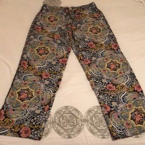 Flowered palazzo pants